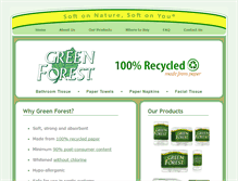 Tablet Screenshot of greenforestpaper.com